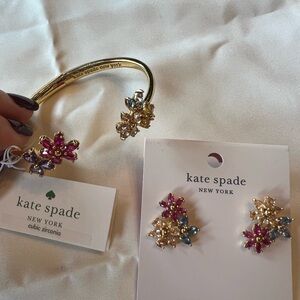 Kate Spade First Bloom earring and bracelet set